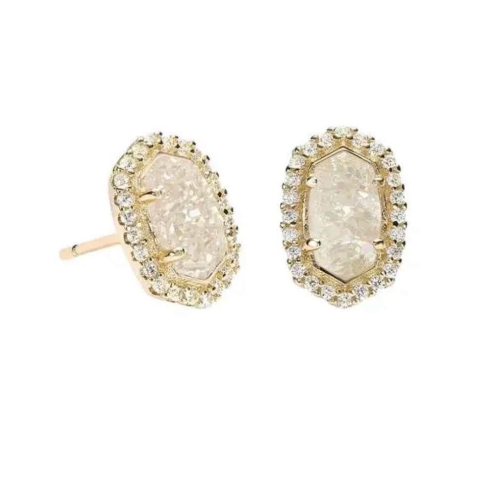 Kendra Scott Gold and Silver Crystal Earrings